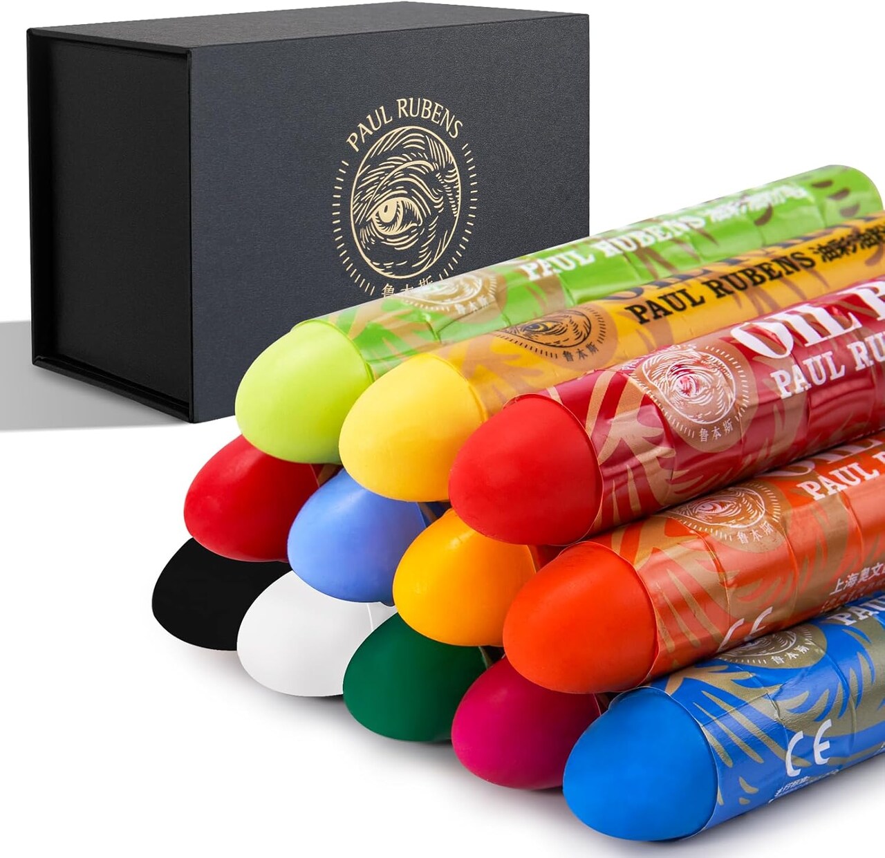 Oil Pastels, 12 Vibrant Colors Extra Large Oil Pastels Set A, Creamy texture Easy to Blend HAIYA Oil Pastels for Artists, Great for Filling in Large Areas